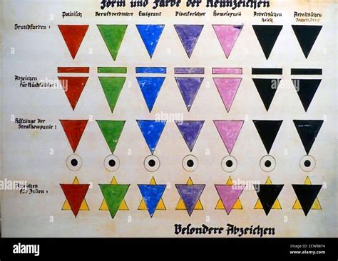 what did the nazi metal triangle placed on houses|nazi concentration camp marks.